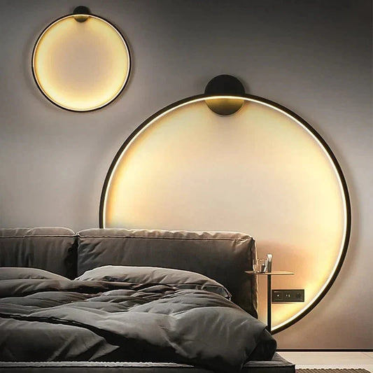 LED runde Wandlampe mit warmem Licht für Wohnzimmer