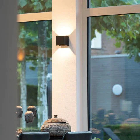 Geometrische LED-Wandleuchte mit warmem Licht für Schlafzimmer und Flur