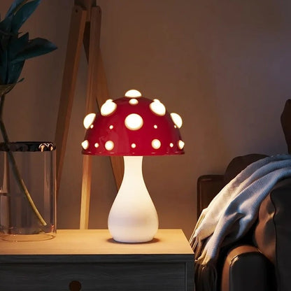 Dimmable Pilz-Tischlampe mit warmem Licht für Schlafzimmer und Wohnzimmer