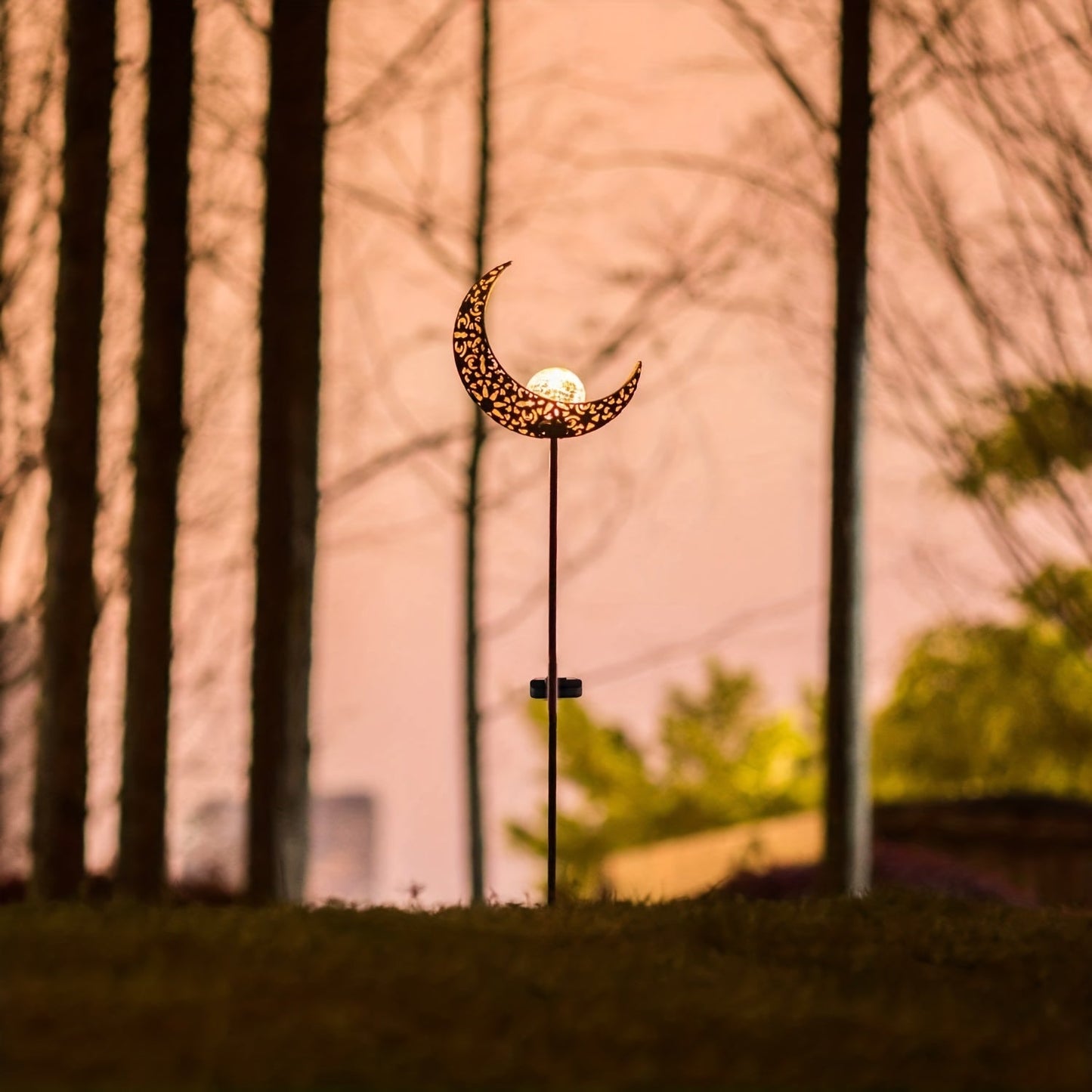 Solarbetriebene LED Mond Gartenleuchte wetterfest für stimmungsvolle Nächte