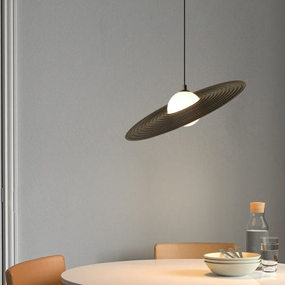 Moderne LED Pendelleuchte in UFO-Design für Wohnzimmer