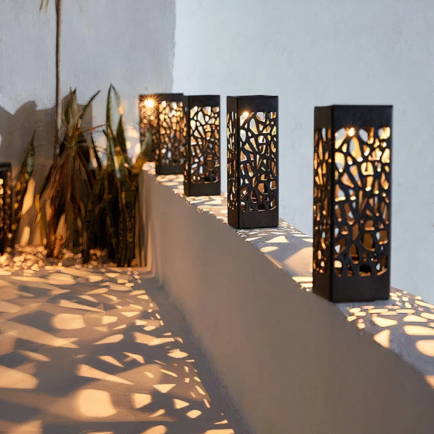 Wetterfeste LED Außenlampe mit Hohldesign für Garten und Terrasse ( 6 Stk.)
