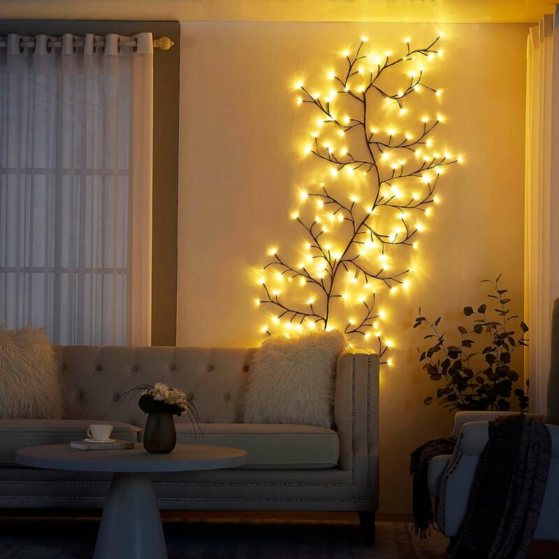Elegante Ast-Wandleuchte für Wohnzimmer und Flur