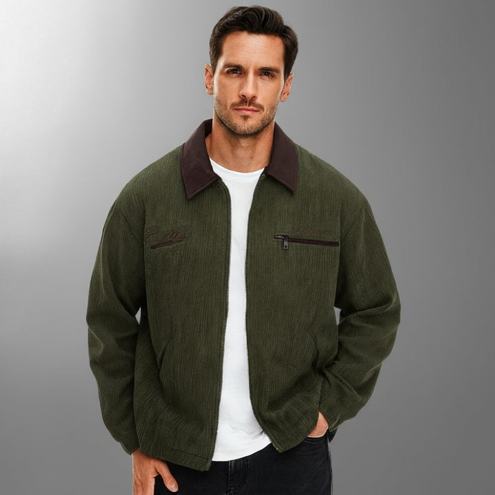 Herren Übergangsjacke Mit Modernem Reißverschlussdesign