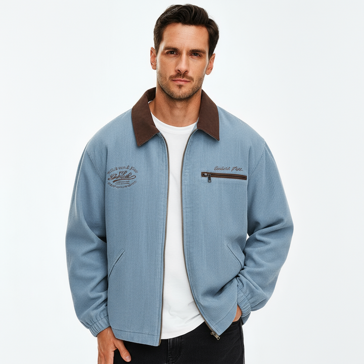 Herren Übergangsjacke Mit Modernem Reißverschlussdesign