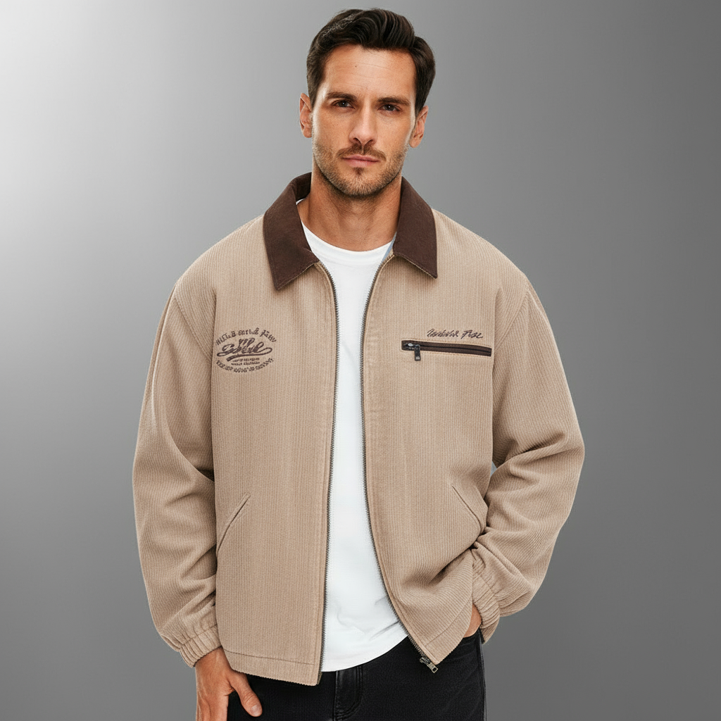 Herren Übergangsjacke Mit Modernem Reißverschlussdesign