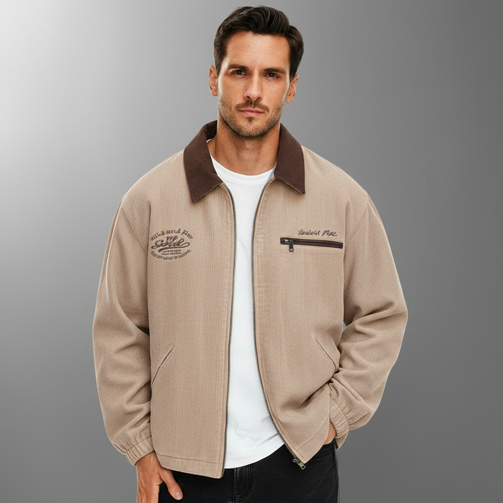 Herren Übergangsjacke Mit Modernem Reißverschlussdesign