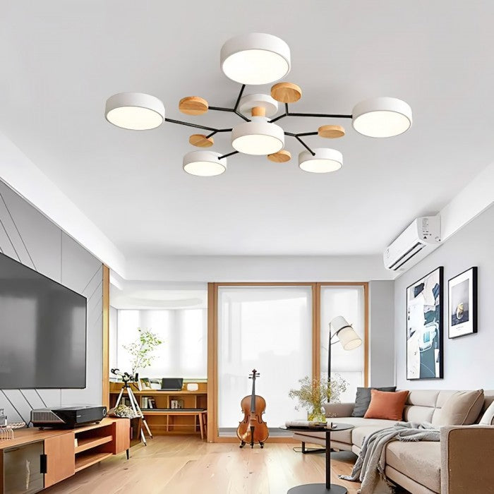 LED Deckenleuchte mit organischem Design für Wohnzimmer und Essbereich