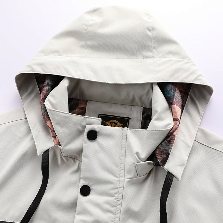 Herren Winterjacke Mit Abnehmbarer Kapuze Und Wetterfestem Design