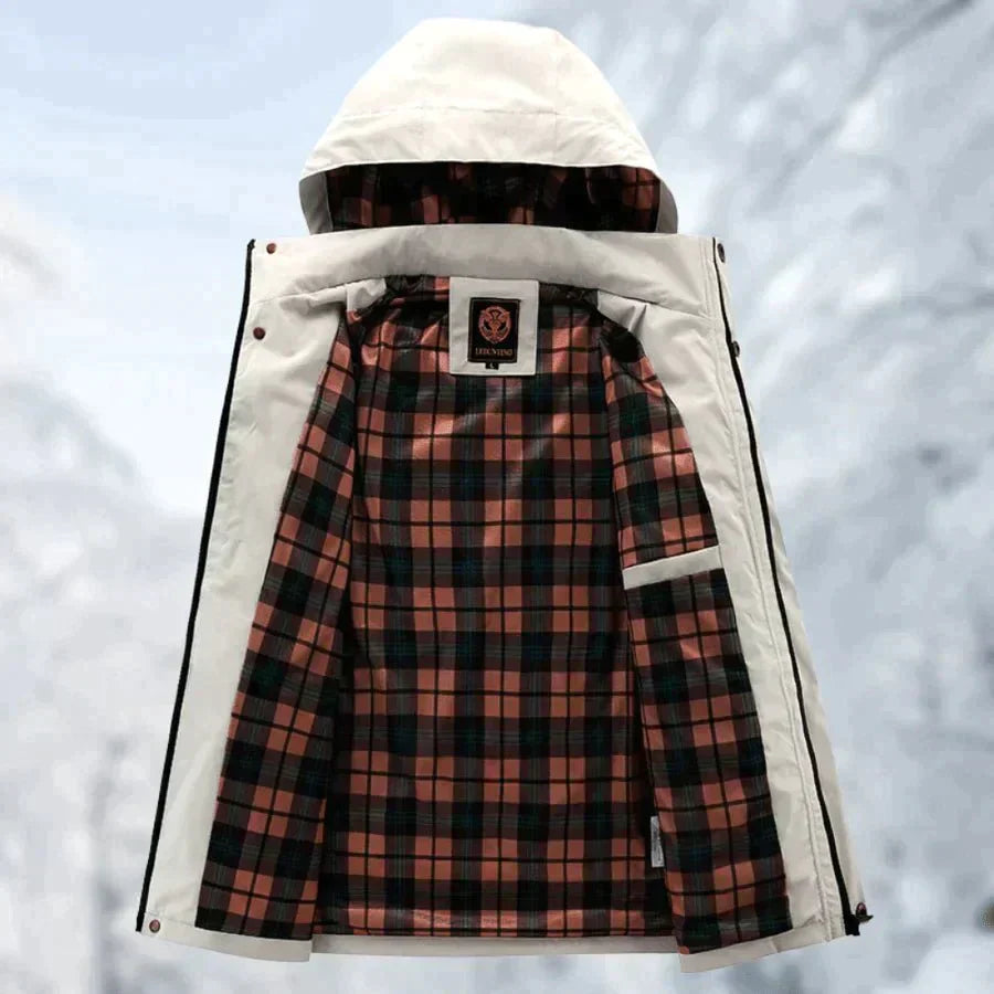 Herren Winterjacke Mit Abnehmbarer Kapuze Und Wetterfestem Design