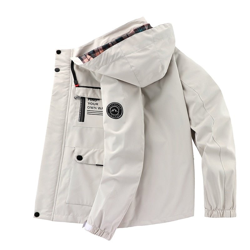 Herren Winterjacke Mit Abnehmbarer Kapuze Und Wetterfestem Design