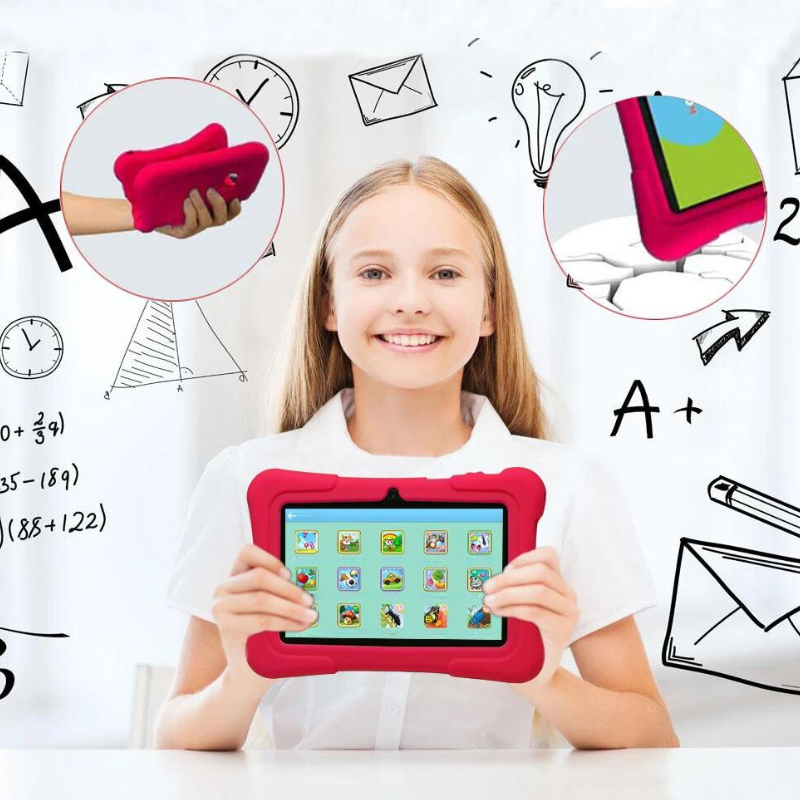 Kinder Tablet mit Lern-Apps und robustem Gehäuse