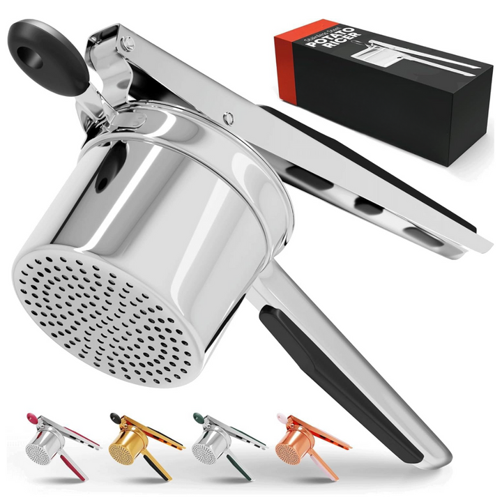 Kartoffelstampfer aus Edelstahl schwer für cremiges Püree