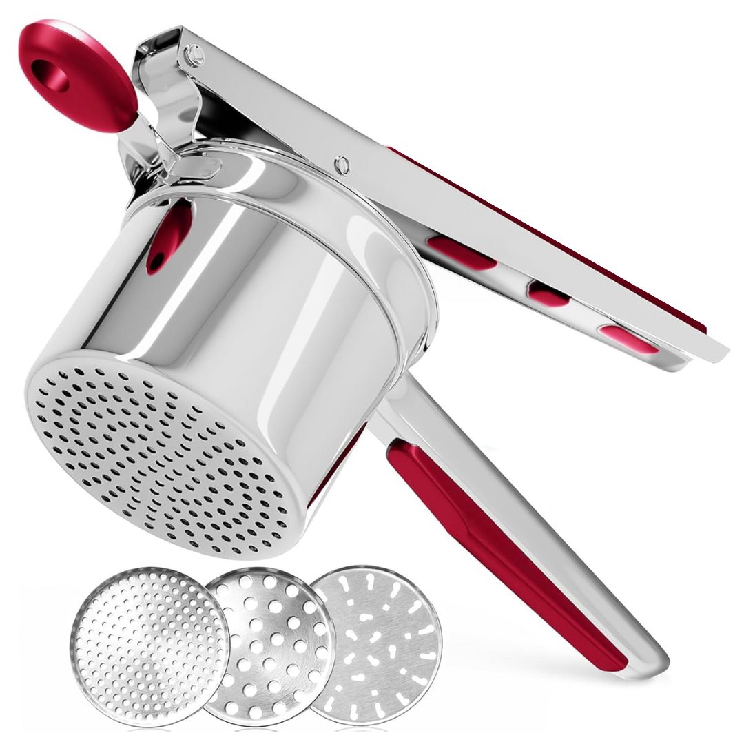 Kartoffelstampfer aus Edelstahl schwer für cremiges Püree