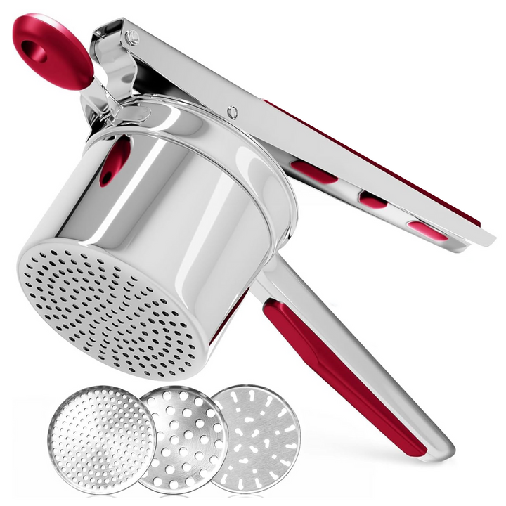 Kartoffelstampfer aus Edelstahl schwer für cremiges Püree