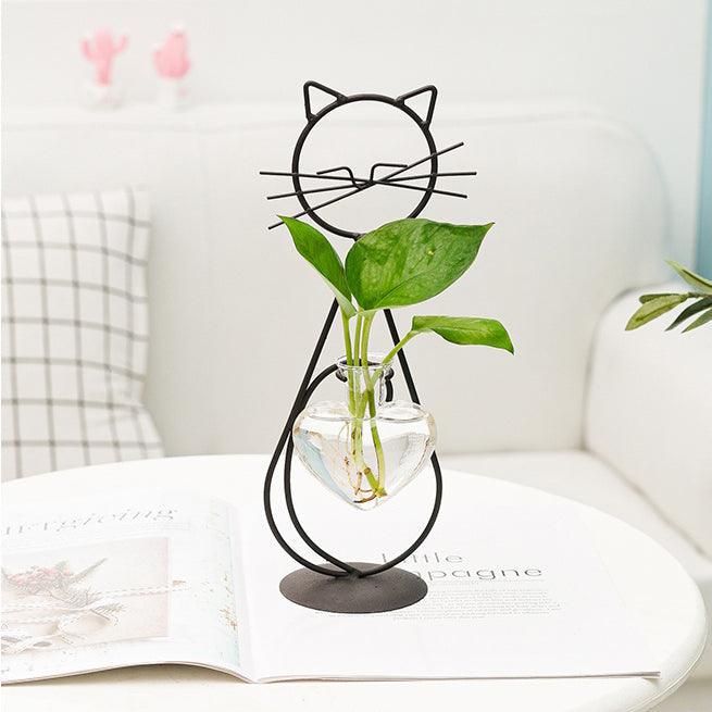 Pflanzentopf Mit Katzenrahmen Und Herzvase Für Kleine Pflanzen