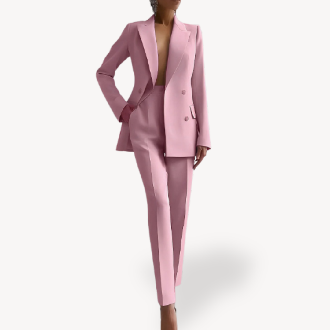 Damen Hosenanzug Mit Blazer Und Geradem Schnitt