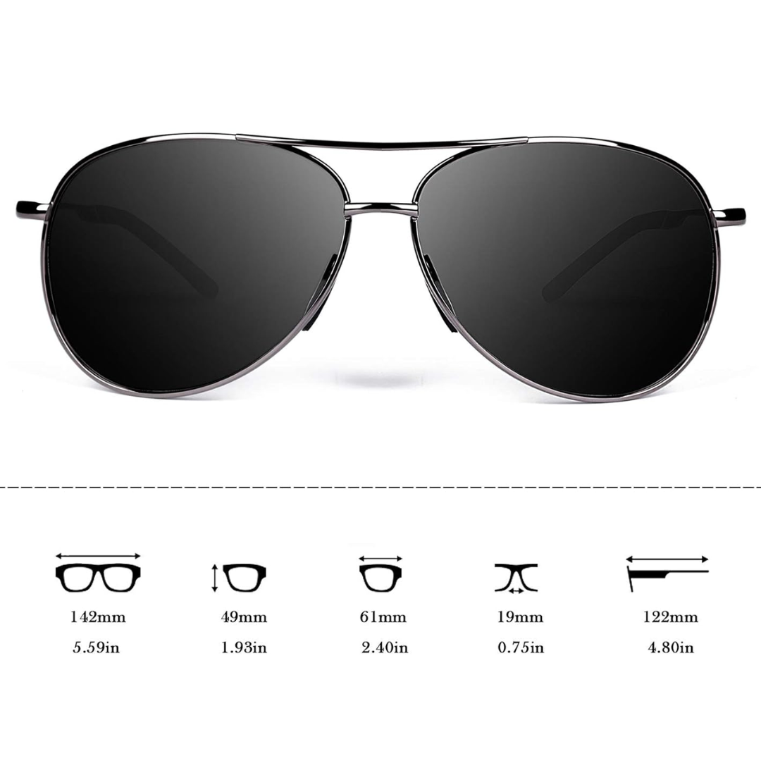 Aviator Sonnenbrille mit polarisierten Gläsern für Damen und Herren