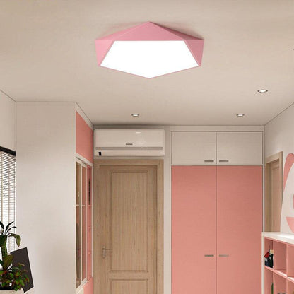 Moderne LED-Deckenleuchte mit geometrischem Design – in mehreren Farben