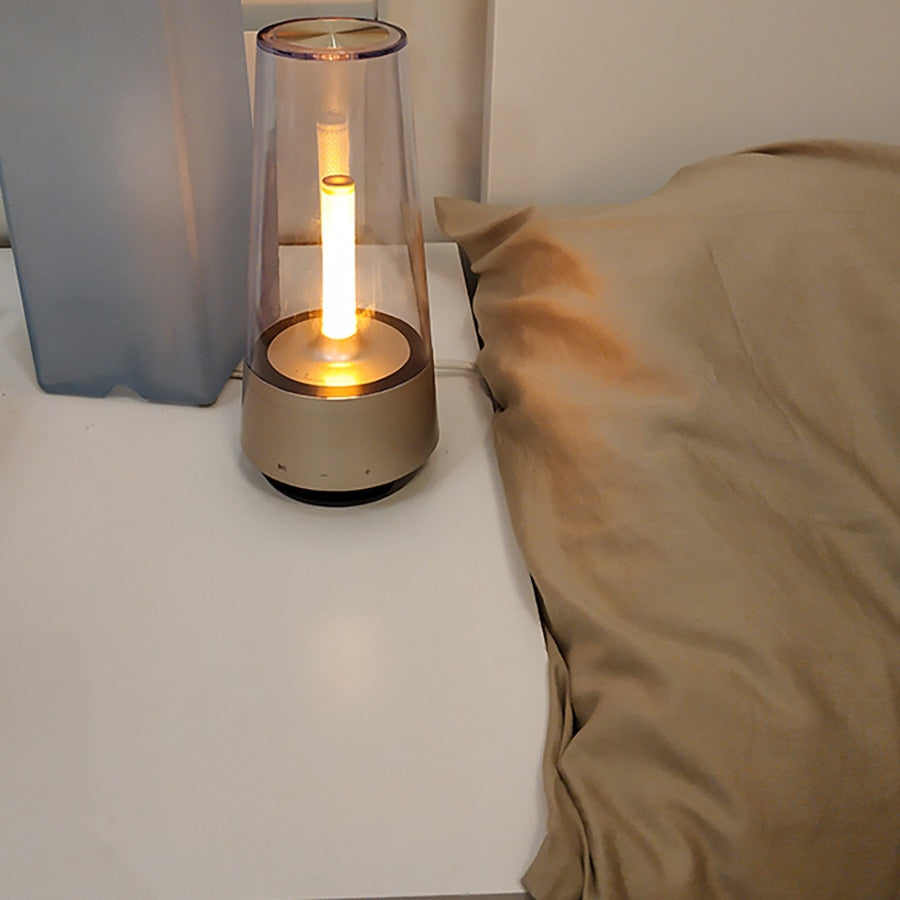 Tragbarer Nachtlichtlautsprecher – Bluetooth & warmweißes Licht