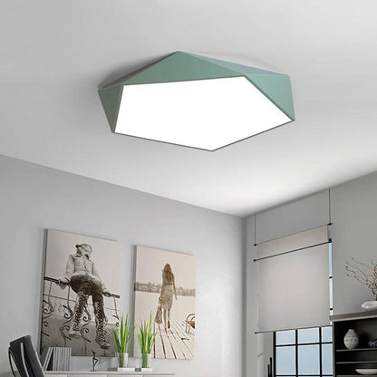 Moderne LED-Deckenleuchte mit geometrischem Design – in mehreren Farben