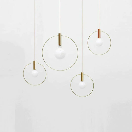 Moderne Ring-Pendelleuchte – Nordic Stil, E14 & goldfarben