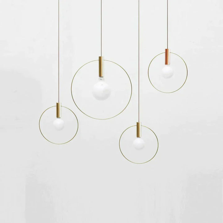 Moderne Ring-Pendelleuchte – Nordic Stil, E14 & goldfarben