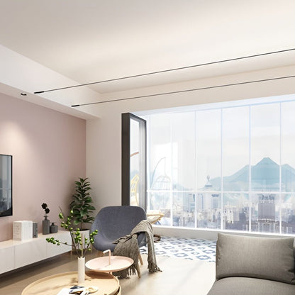 LED Deckenleuchte mit 360° drehbarer Lichtleiste – modern, flach & dimmbar