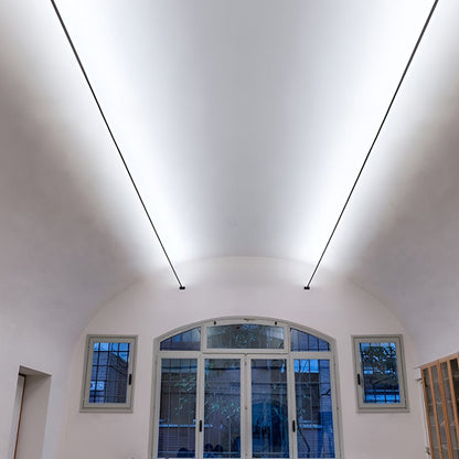 LED Deckenleuchte mit 360° drehbarer Lichtleiste – modern, flach & dimmbar