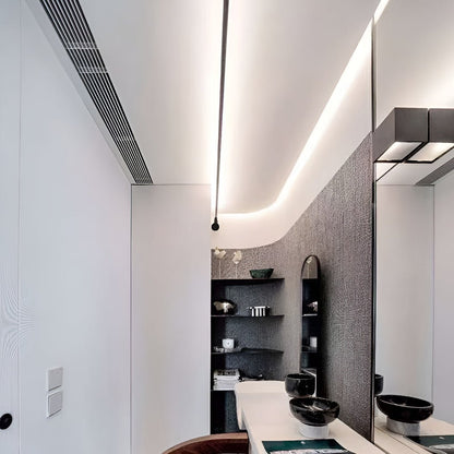 LED Deckenleuchte mit 360° drehbarer Lichtleiste – modern, flach & dimmbar
