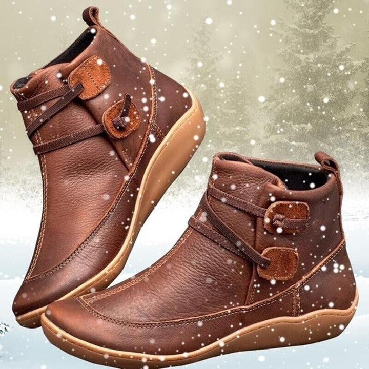 Damen Stiefel Mit Reißverschluss Und Wetterfestem Design