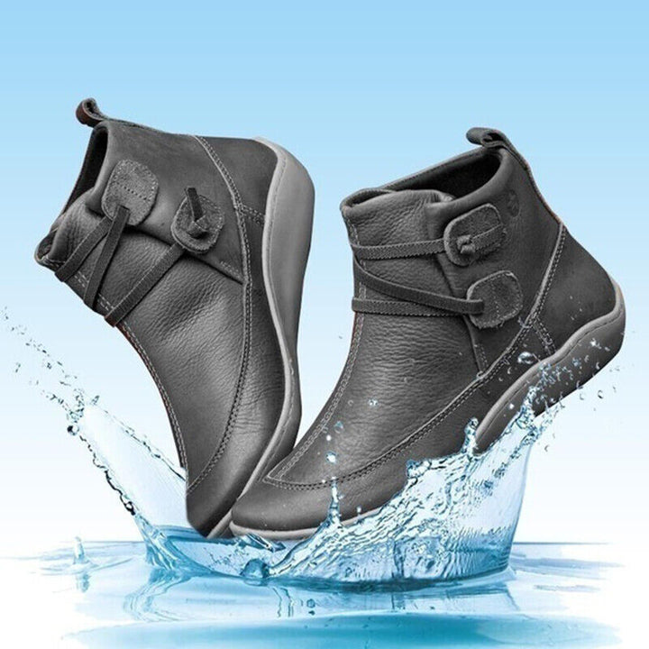 Damen Stiefel Mit Reißverschluss Und Wetterfestem Design
