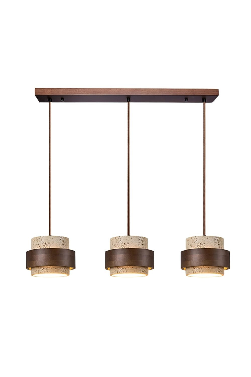 Zylindrische Travertin Pendelleuchte – Modernes Design mit natürlicher Steinstruktur
