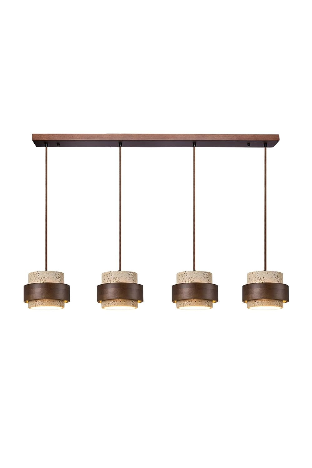 Zylindrische Travertin Pendelleuchte – Modernes Design mit natürlicher Steinstruktur