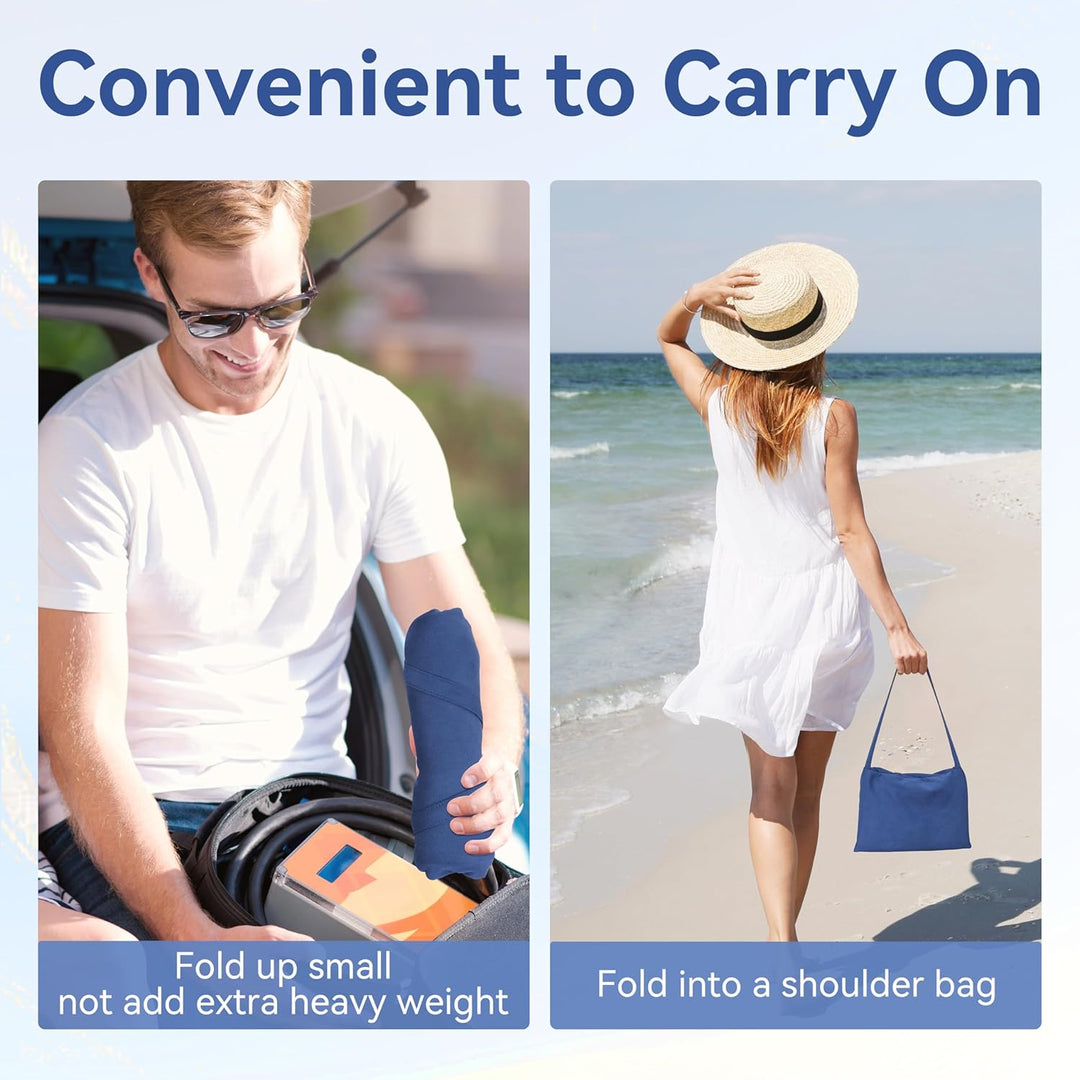 Liegestuhlhandtuch mit Kopfteil und Taschen für Sonnenliegen