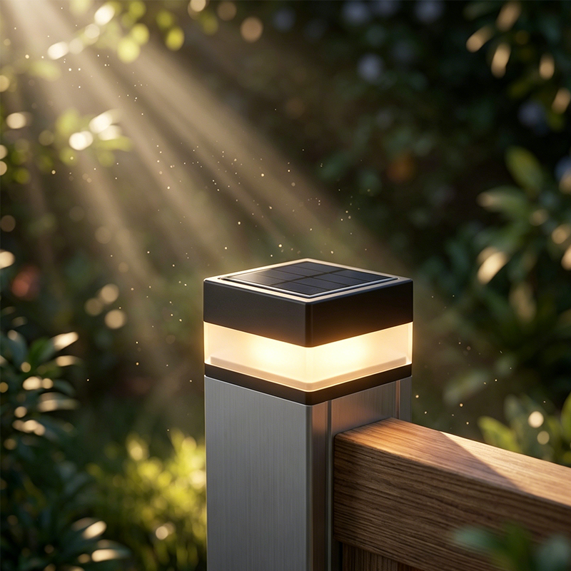Solar Pfostenleuchte PVC Für 7x7 cm Zaunpfosten