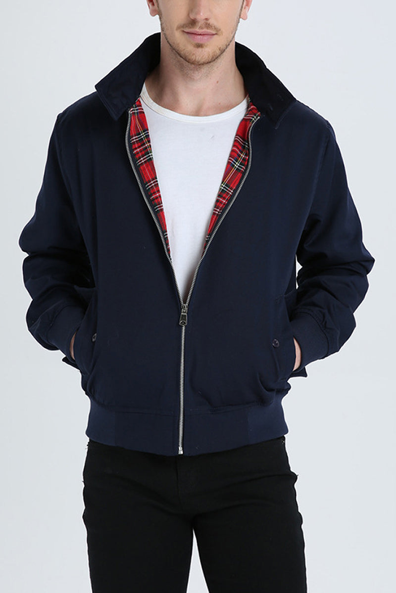 Herren Harrington Jacke Mit Klassischem Schnitt