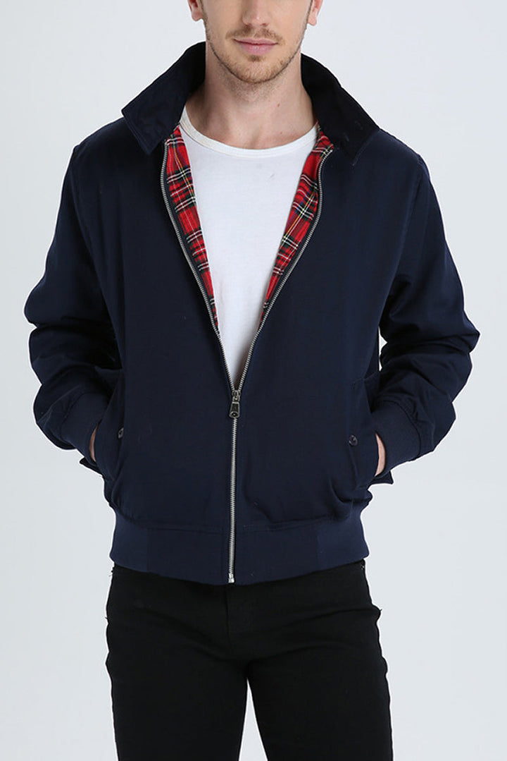 Herren Harrington Jacke Mit Klassischem Schnitt