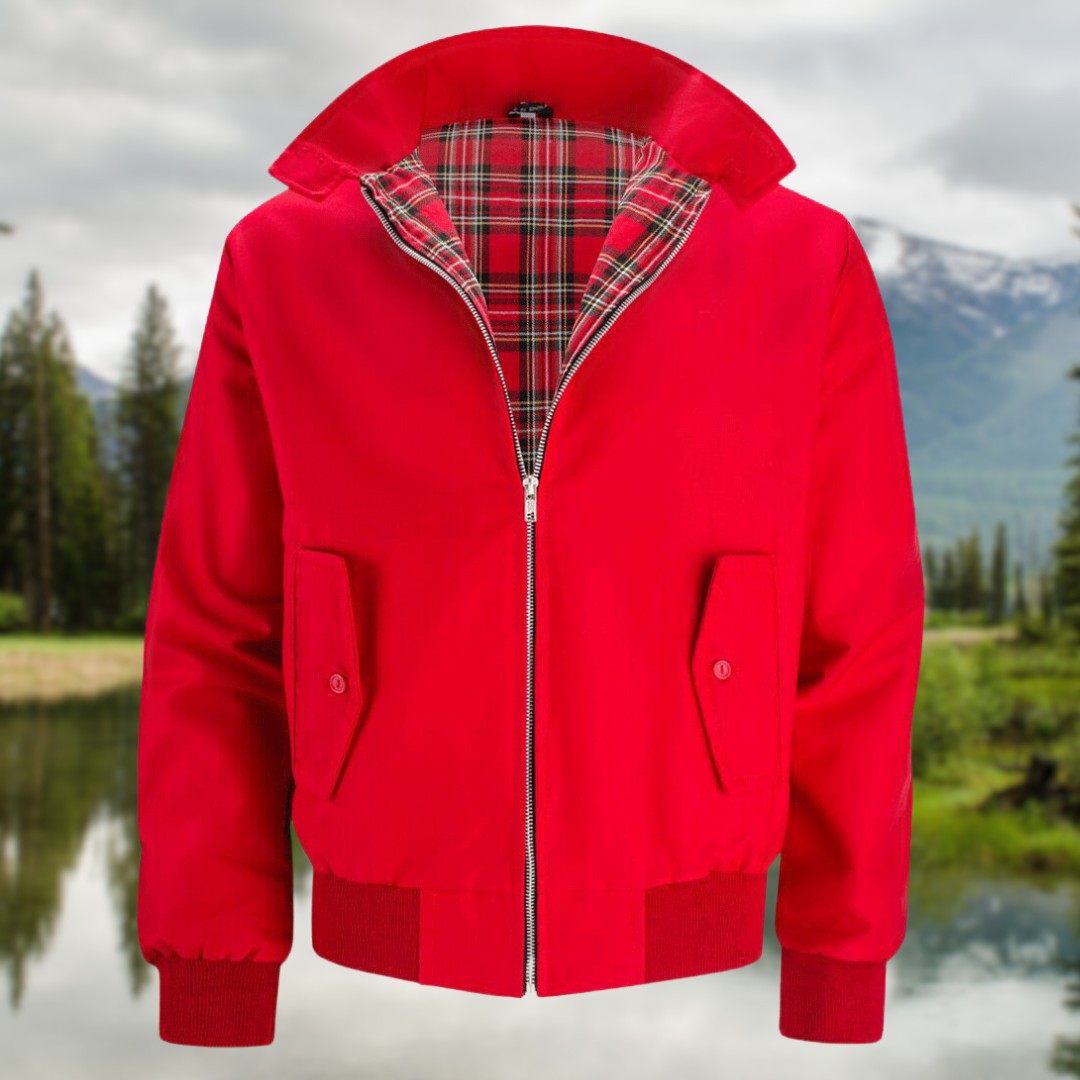 Herren Harrington Jacke Mit Klassischem Schnitt