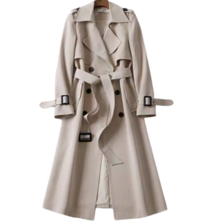 Damen Trenchcoat Mit Doppelreihe Und Klassischem Design