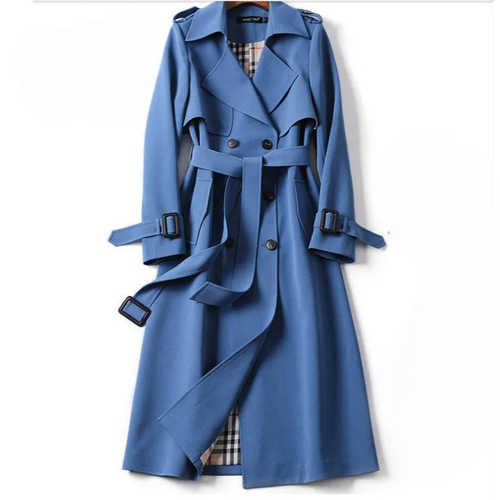 Damen Trenchcoat Mit Doppelreihe Und Klassischem Design