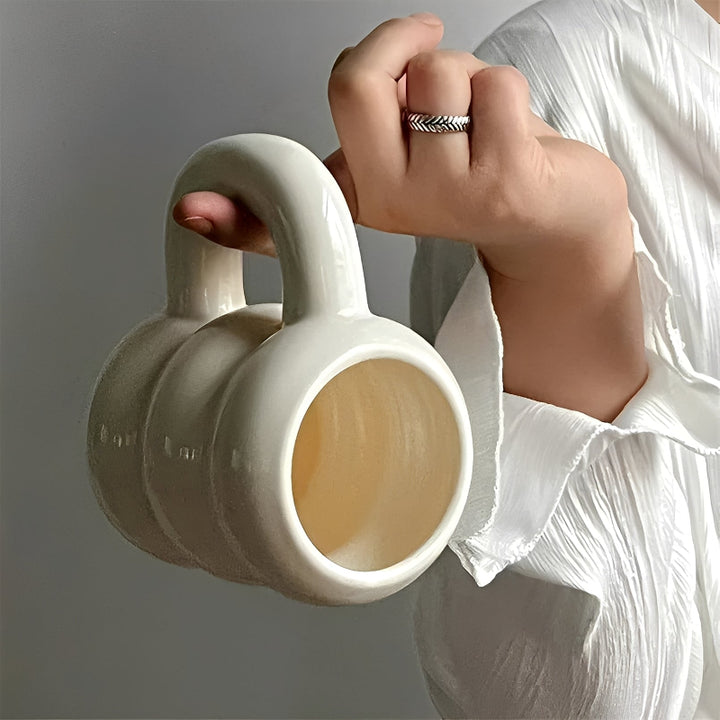 Große Keramiktasse im französischen Stil für Kaffee und Tee