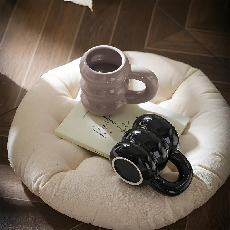 Große Keramiktasse im französischen Stil für Kaffee und Tee