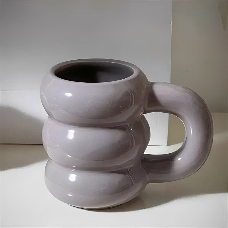 Große Keramiktasse im französischen Stil für Kaffee und Tee