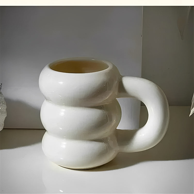 Große Keramiktasse im französischen Stil für Kaffee und Tee