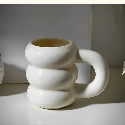 Große Keramiktasse im französischen Stil für Kaffee und Tee