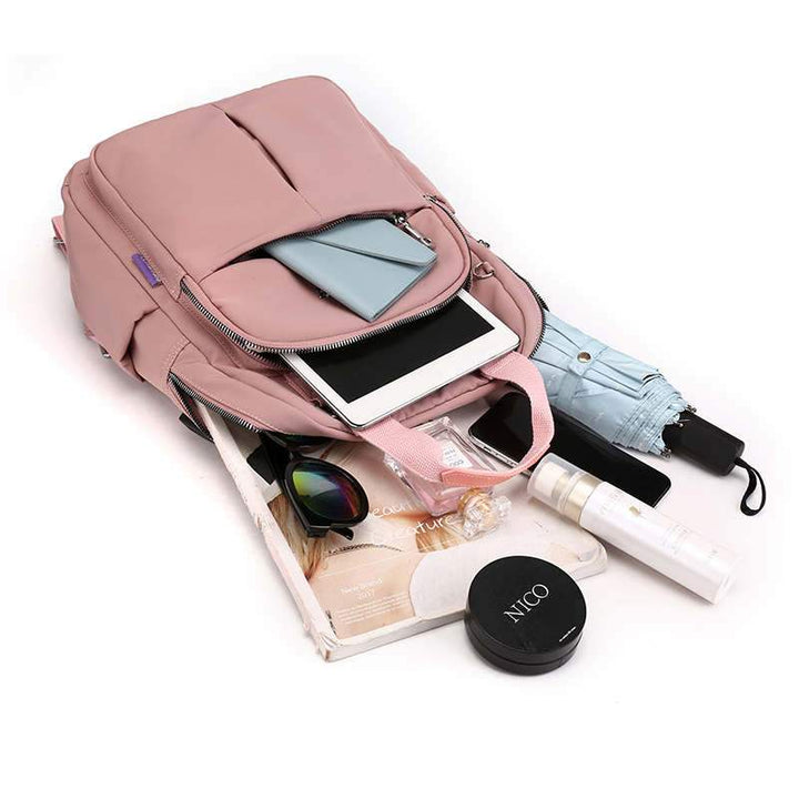 Wasserabweisender USB Rucksack mit Diebstahlschutz und Fächersystem