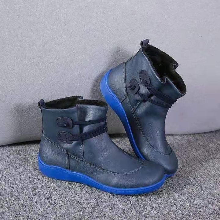 Damen Stiefel Mit Reißverschluss Und Wetterfestem Design