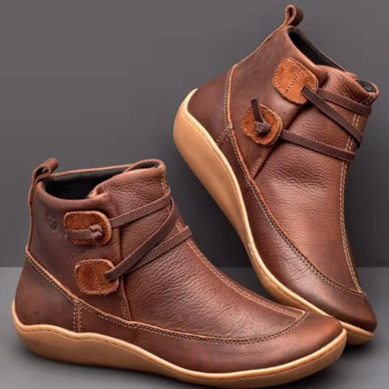 Damen Stiefel Mit Reißverschluss Und Wetterfestem Design
