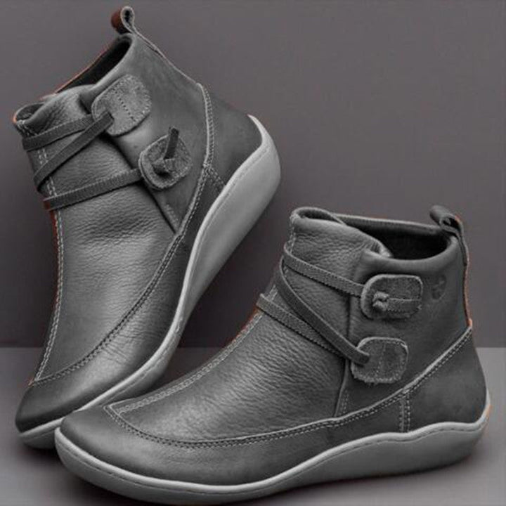 Damen Stiefel Mit Reißverschluss Und Wetterfestem Design
